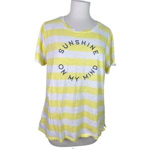 Yellow Stripe Sunshine On My Mind Tee XL